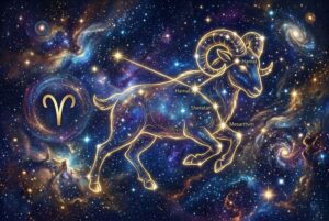 Aries zodiac sign symbol with calendar date May 14, 2026 for daily horoscope reading.