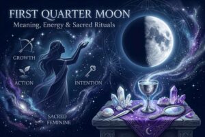 First Quarter Moon: Meaning, Energy & Sacred Rituals