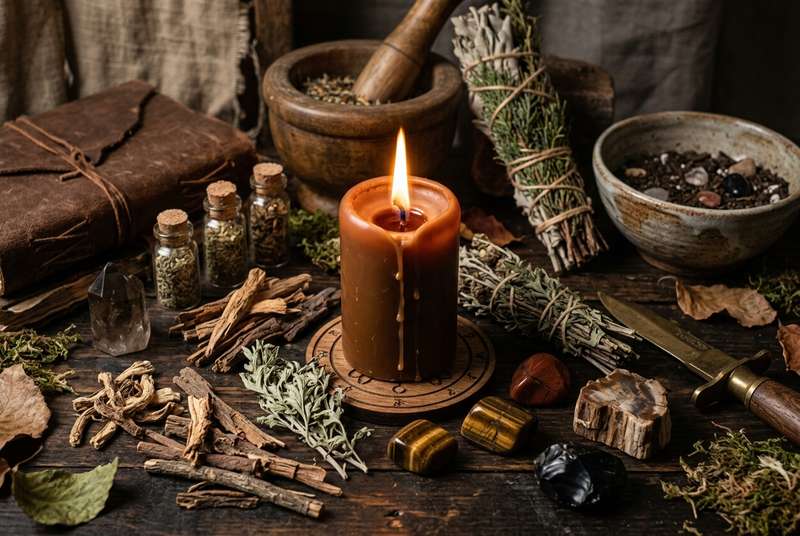 Brown Candle Magic: Meaning, Intentions & How to Use It