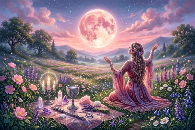 Pink Moon (April): Meaning, Energy & Full Moon Rituals