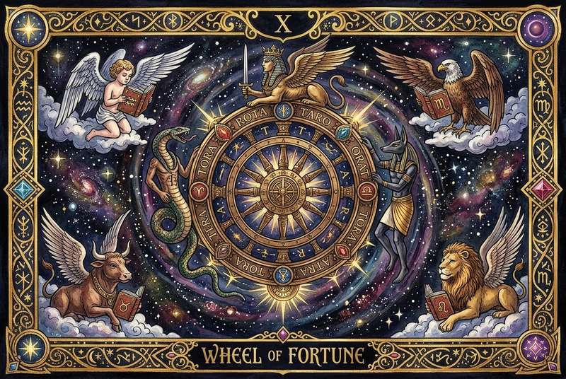 Wheel of Fortune Tarot Card Meanings: Understanding Destiny and Life’s Cycles