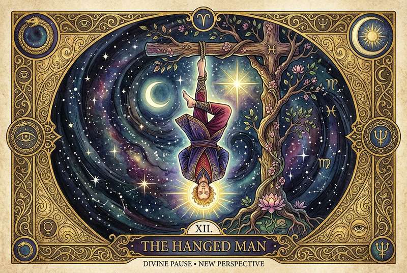 The Hanged Man Tarot Card Meanings: Divine Pause and New Perspective