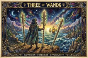 Three of Wands Tarot Card Meaning: Expansion, Foresight & Opportunity