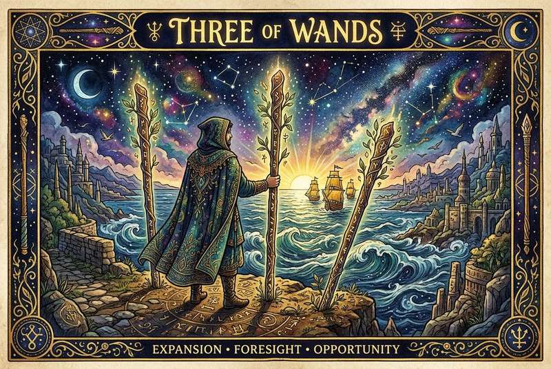 Three of Wands Tarot Card Meaning: Expansion, Foresight & Opportunity