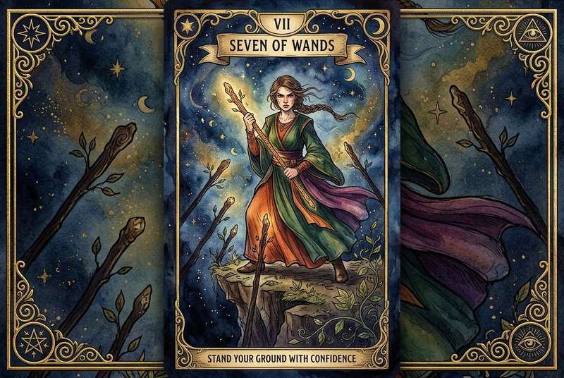 Seven of Wands Tarot Card Meanings: Stand Your Ground with Confidence