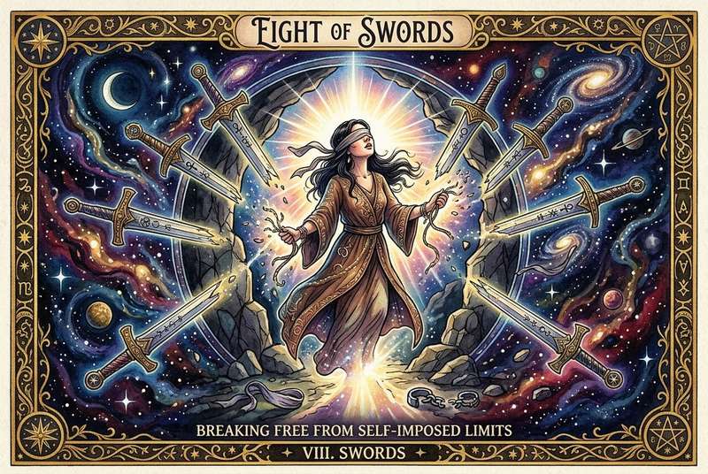 Eight of Swords Tarot Card Meaning: Breaking Free from Self-Imposed Limits