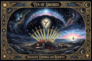 Ten of Swords Tarot Card Meanings: Navigate Endings and Rebirth