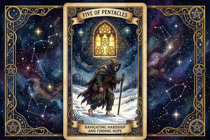 Five of Pentacles Tarot Card Meanings: Navigating Hardship and Finding Hope