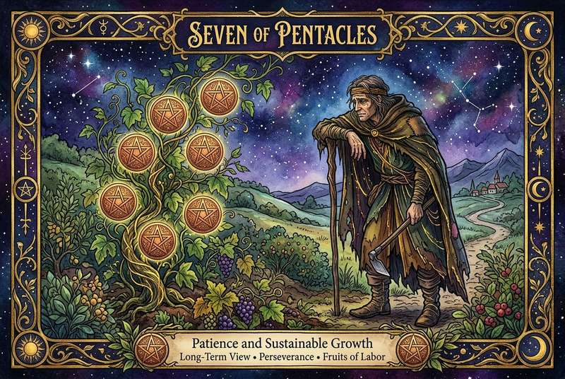 Seven of Pentacles Tarot Card Meanings: A Guide to Patience and Sustainable Growth