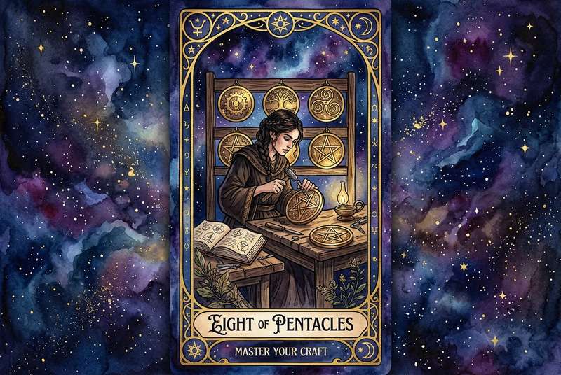 Eight of Pentacles Tarot Card Meanings: Master Your Craft