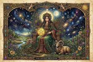 Queen of Pentacles Tarot Card Meanings: The Divine Provider