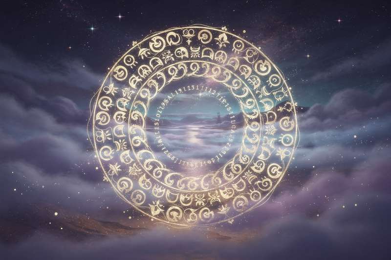 Symbolic representation of repeating dream patterns and their psychological significance in sleep cycles.