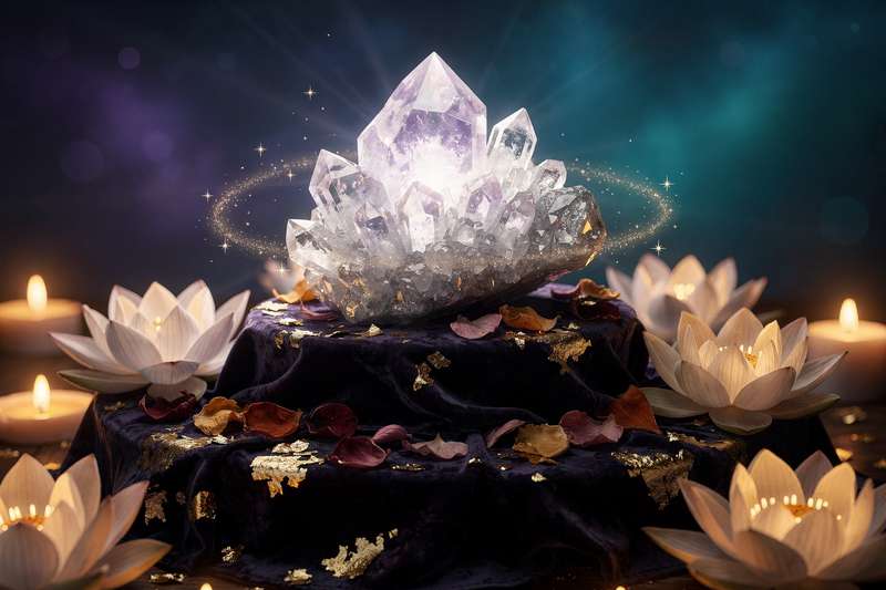 Translucent apophyllite crystal cluster displaying its characteristic pyramid-shaped formations and reflective surfaces.