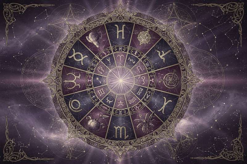 Planetary conjunction alignment showing multiple celestial bodies positioned closely together in the zodiac.