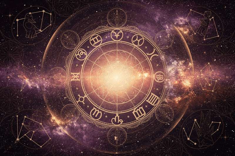 Astrological chart showing square angles between planets indicating tension and transformative pressure.