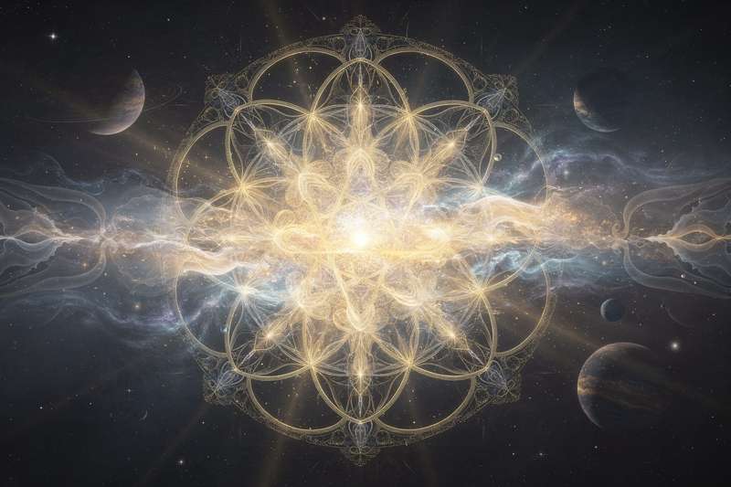 Interlocking geometric patterns and sacred symbols traditionally believed to attract prosperity and financial abundance.