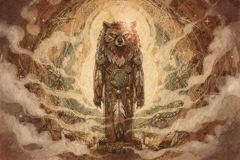 Sacred totem symbols representing different Native American spirit animals and their spiritual meanings.