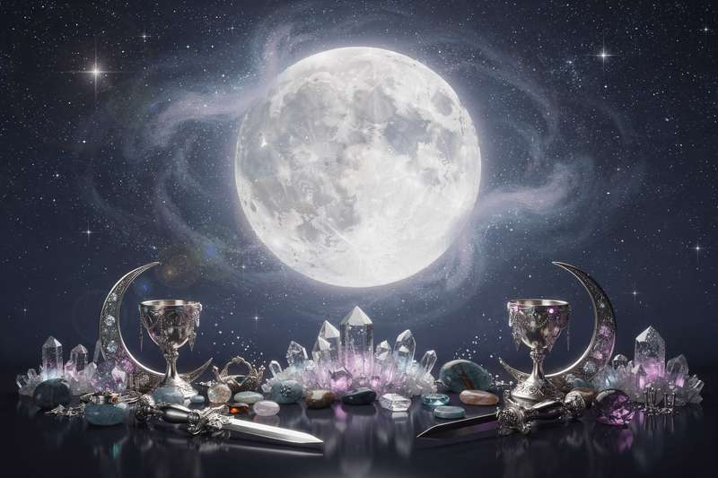 Peaceful person meditating outdoors under moonlight during nighttime practice.