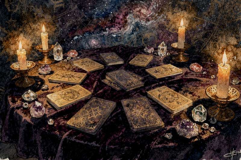 Three tarot cards arranged in a spread formation showing financial guidance and wealth interpretation.