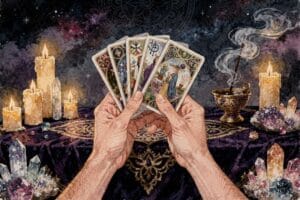 Spread of tarot and oracle cards displayed together showing their distinct designs and layouts.
