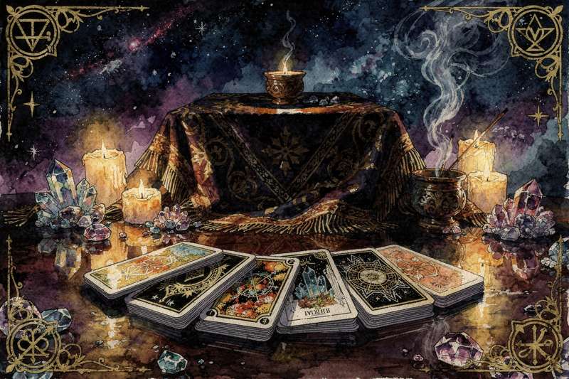 Tarot card spread with guidance and interpretations specifically aligned to Virgo zodiac traits and personal readings.