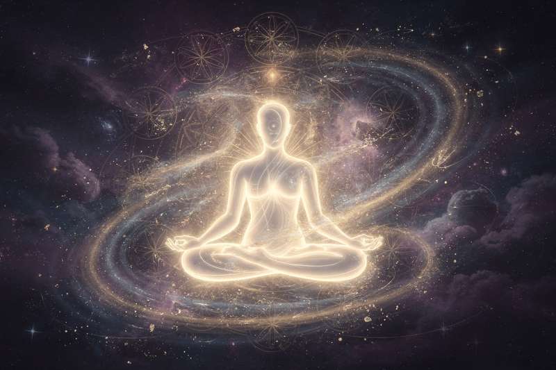 Spiritual concept illustrating how external reality reflects the consciousness and beliefs you project outward.