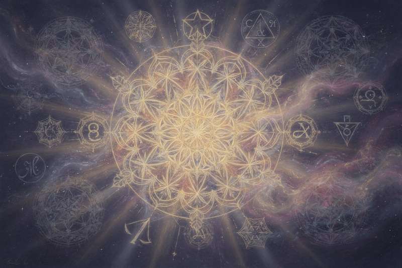 Ancient geomancy divination method using earth marks and ground patterns for interpretation.