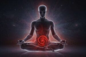 Red energy center located at the base of the spine representing grounding, stability and security.