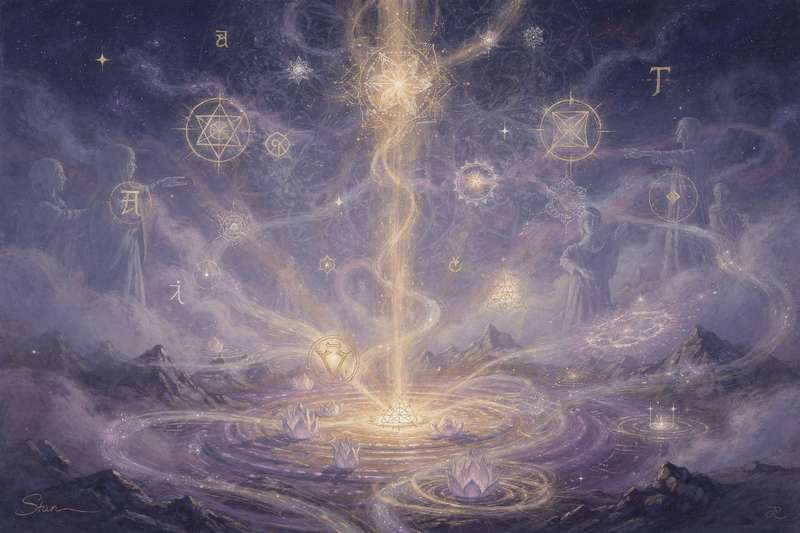 Woman figure with flowing robes representing the anima archetype in Lenormand divination readings.