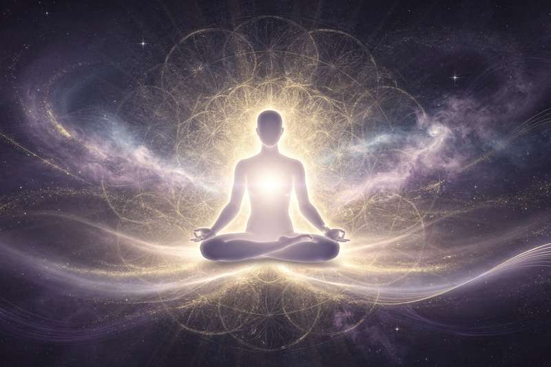 Tarot cards arranged in a meditation spread for spiritual guidance and self-reflection practice.