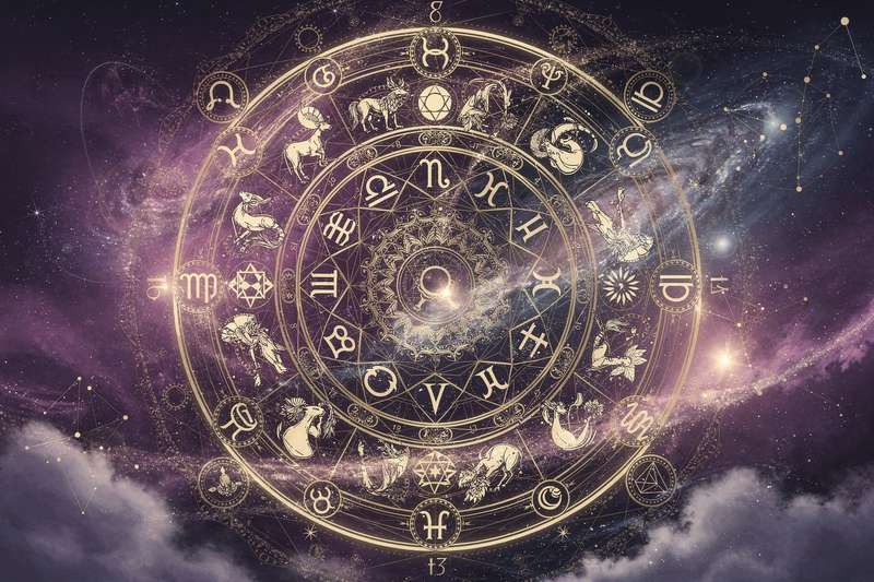 Astrological calendar showing planetary positions and lunar phases for July and August 2025 transition period.