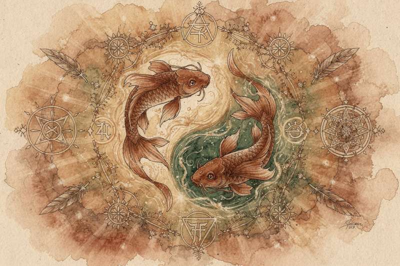 Underwater fish swimming gracefully through blue water, symbolizing the intuitive and emotional nature of Pisces zodiac sign.