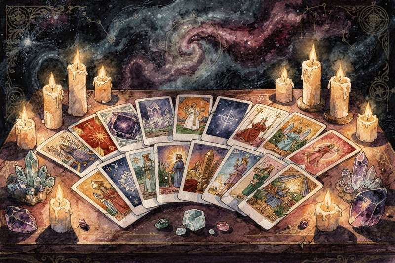 Major Arcana Death card XIII depicting skeleton figure on horseback with symbolic transformation imagery.