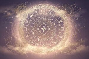 Ethereal Venus and Neptune alignment creating romantic illusions and spiritual connection in the natal chart.