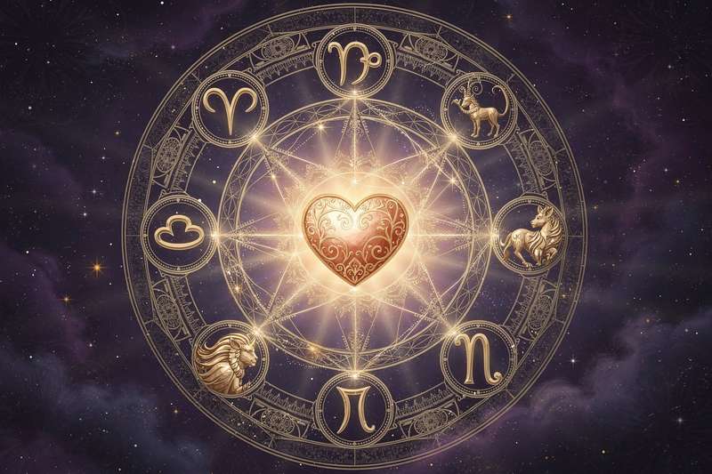 Planetary alignment chart showing Venus and Mars positions for romantic compatibility analysis.