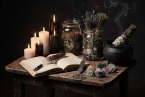 Nancy Antenucci demonstrates tarot card spreads and magical techniques using major arcana cards for beginners.