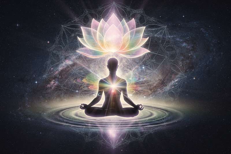 Person experiencing headache and body sensations during spiritual transformation and awakening process.