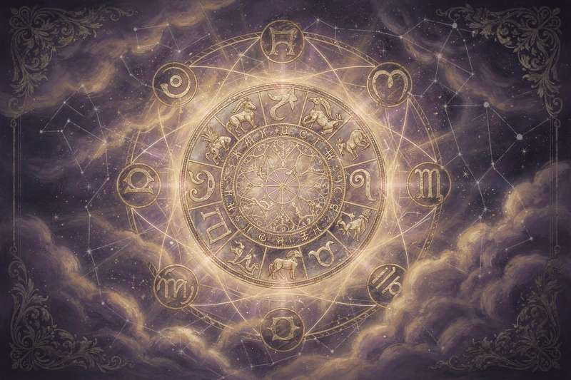Celestial bodies aligned in night sky representing September's astrological influences and spiritual renewal.
