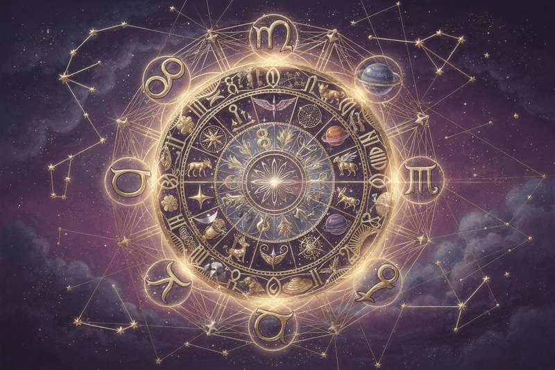 Aries astrological calendar highlighting favorable dates and planetary alignments throughout April.