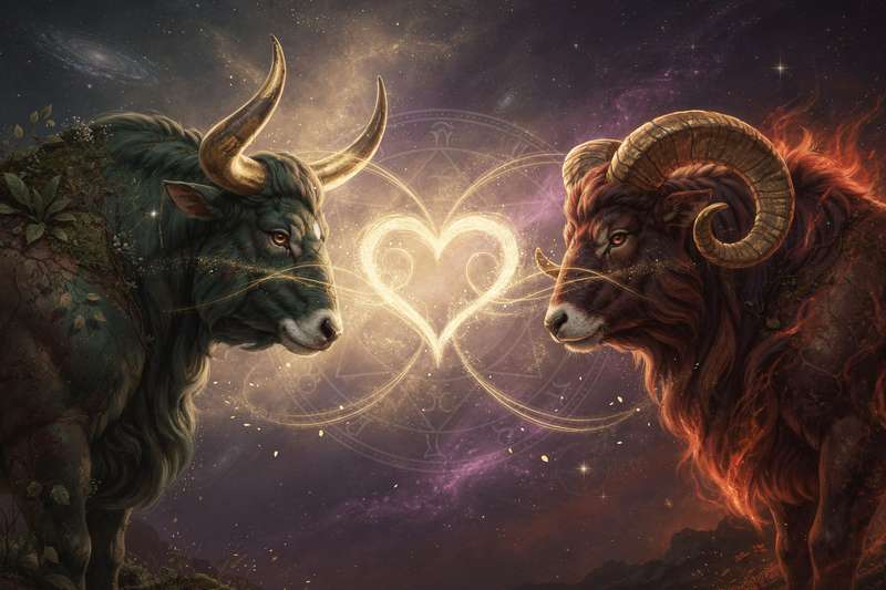 Astrological compatibility between an earthy Taurus man and fiery Aries woman in relationships.