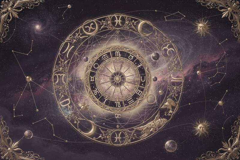 Mysterious celestial alignment showing Venus in intense Scorpio placement for passionate romantic and emotional exploration.