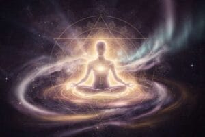 Earth's natural electromagnetic frequency visualization showing 7.83 Hz brainwave alignment for relaxation and sleep improvement.