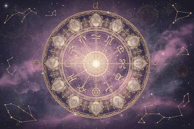 Natal chart wheel highlighting Scorpio sign with Part of Fortune symbol and aspect lines.