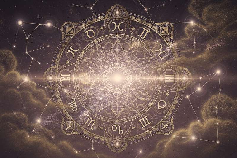 Astrological aspect diagram showing the 45-degree angle between Uranus and Neptune in a natal chart.
