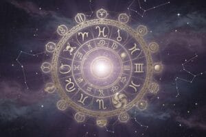 Astrological birth chart showing overlapping zodiac signs and cusp dates with explanatory notes.
