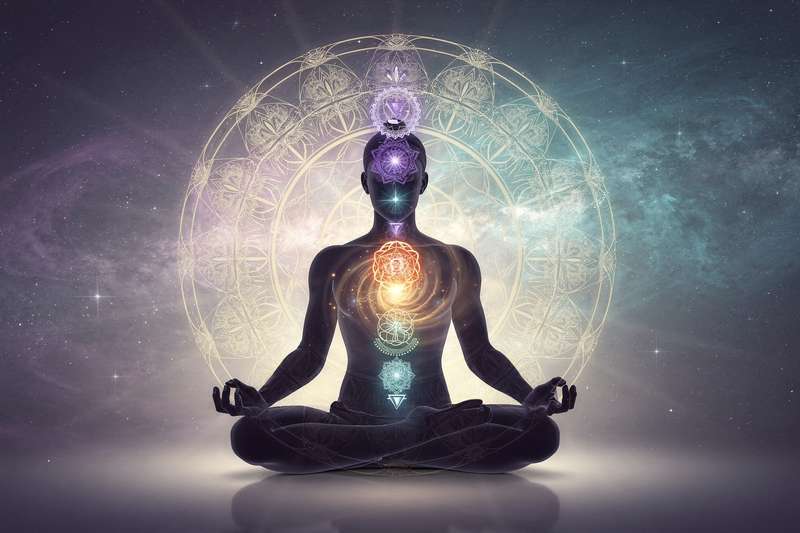 Third eye chakra visualization center located between eyebrows representing intuition and inner wisdom.