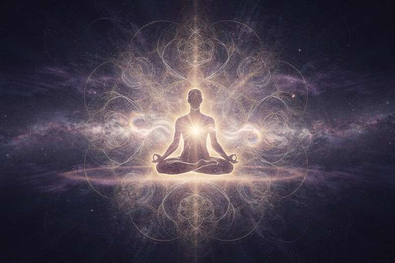 Silhouetted figure meditating with shadowy aura representing the complex nature of dark empathic abilities.