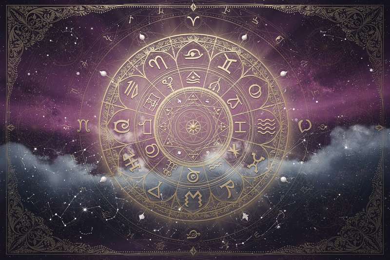 Mystical symbols and celestial imagery representing Jupiter's transformative influence through the zodiac sign Scorpio.