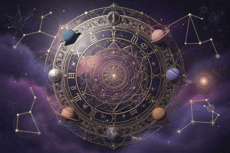 Astrological calendar highlighting planetary positions and cosmic events predicted for January.