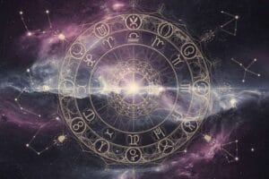 Libra zodiac symbol with scales representing balance and justice in astrology.